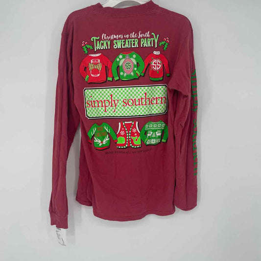 SIMPLY SOUTHERN CHRISTMAS SHIRT S WOMENS