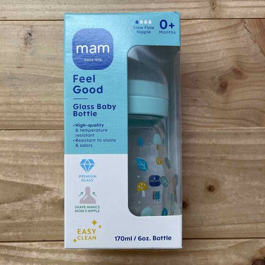 NEW! MAM FEEL GOOD GLASS BOTTLE 6OZ