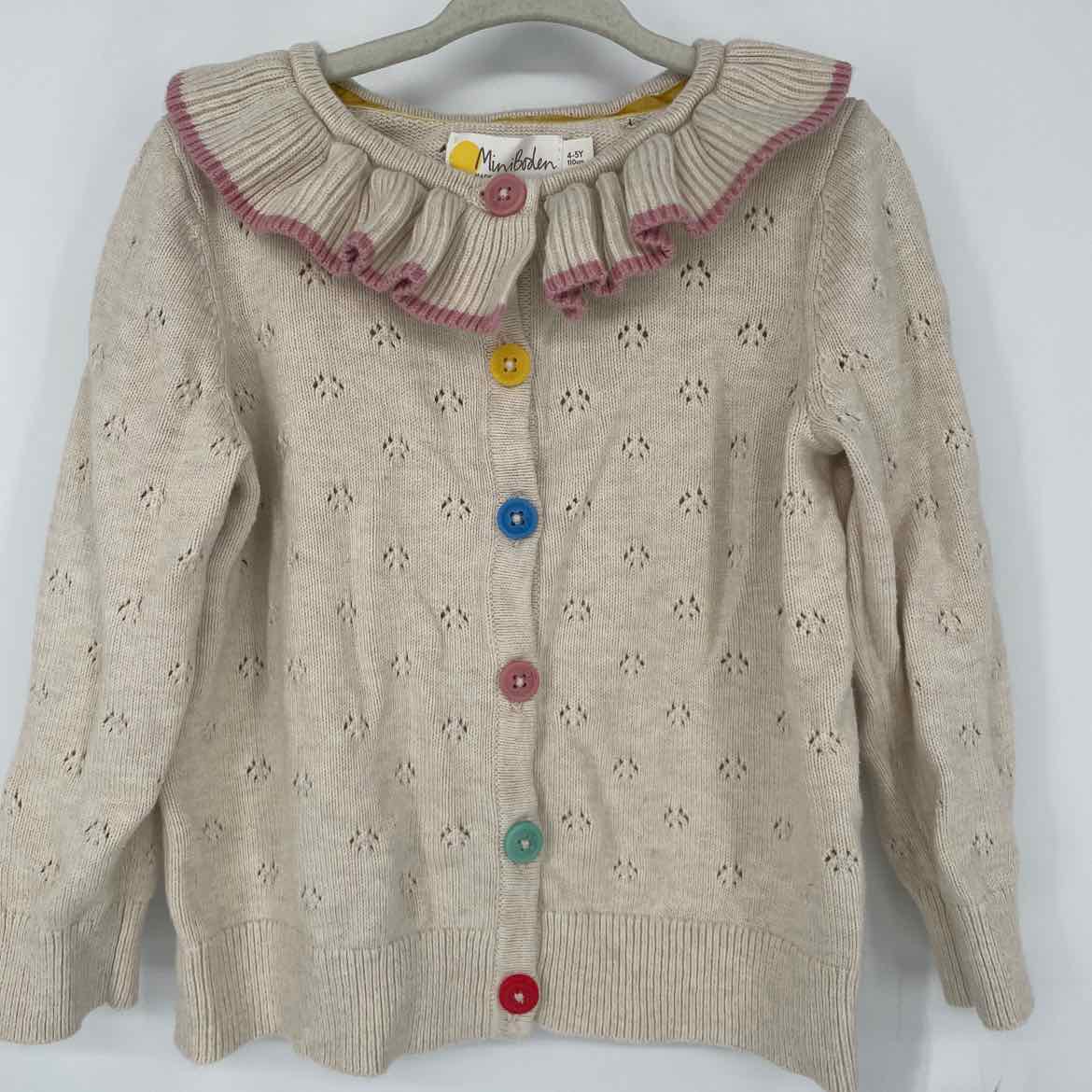 MINI BODEN CREAM CARDIGAN 4-5