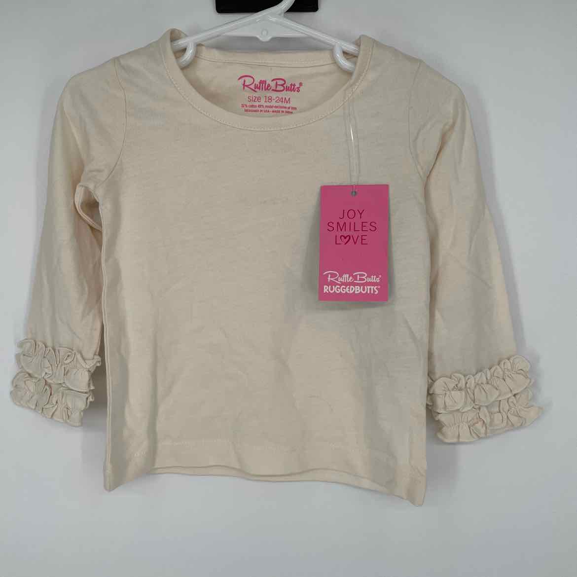 NEW! RUFFLE BUTTS CREAM SHIRT 18-24 MOS
