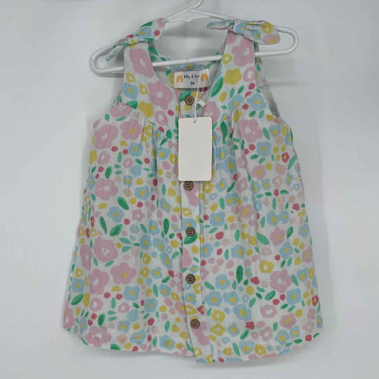 NEW! ABBY & EVIE MUSLIN DRESS 12 MOS