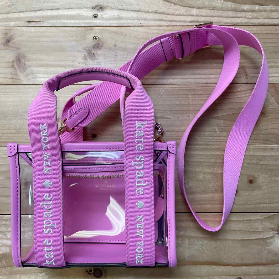 KATE SPADE PINK CLEAR BAG