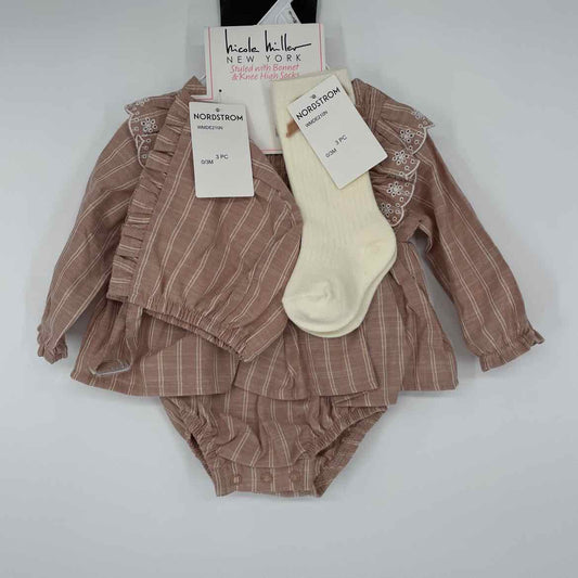NEW! NICOLE MILLER 3PC 0-3 MOS