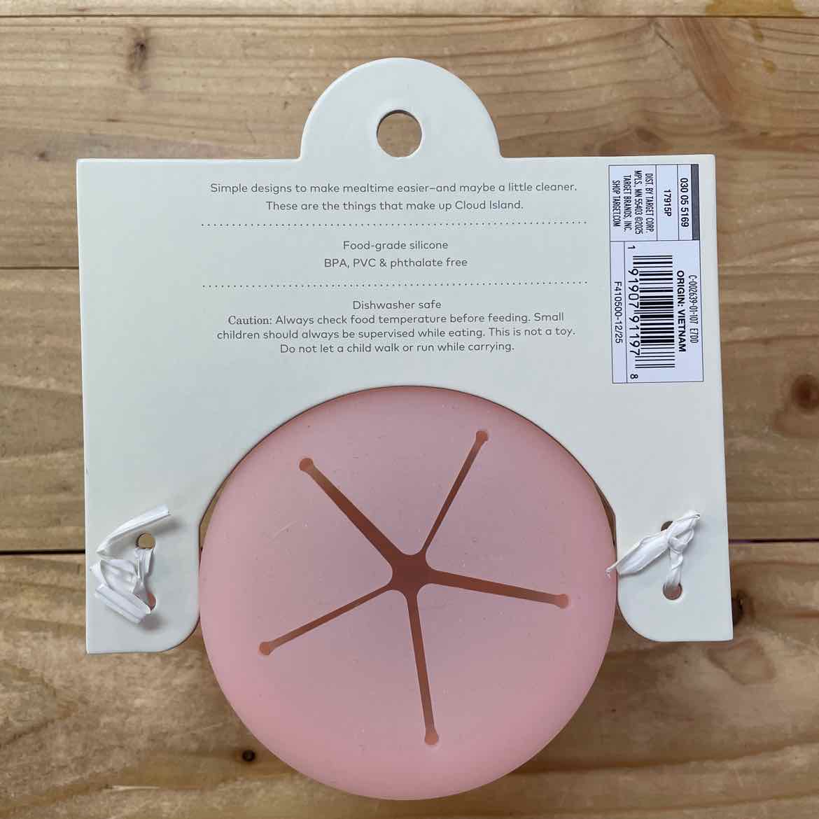 NEW! CLOUD ISLAND SILICONE SNACK CUP PINK