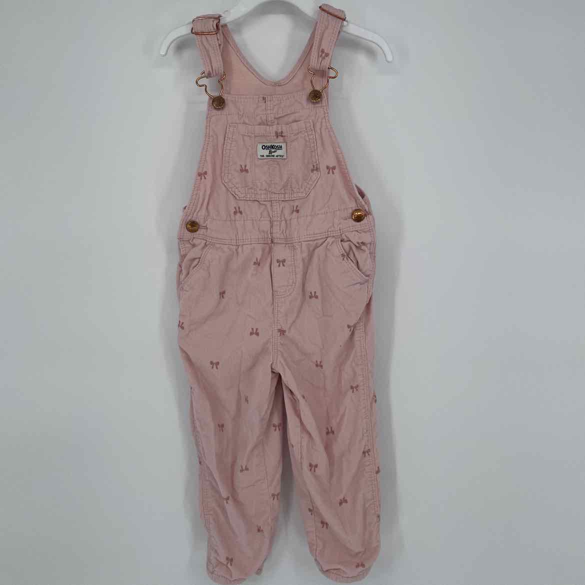OSH KOSH PINK BOW OVERALLS 3T