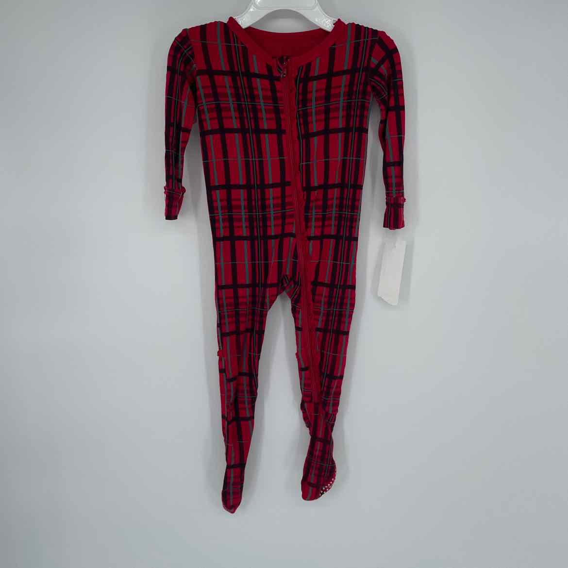 KICKEE PANTS RED/BLACK BAMBOO SLEEPER 9 MOS