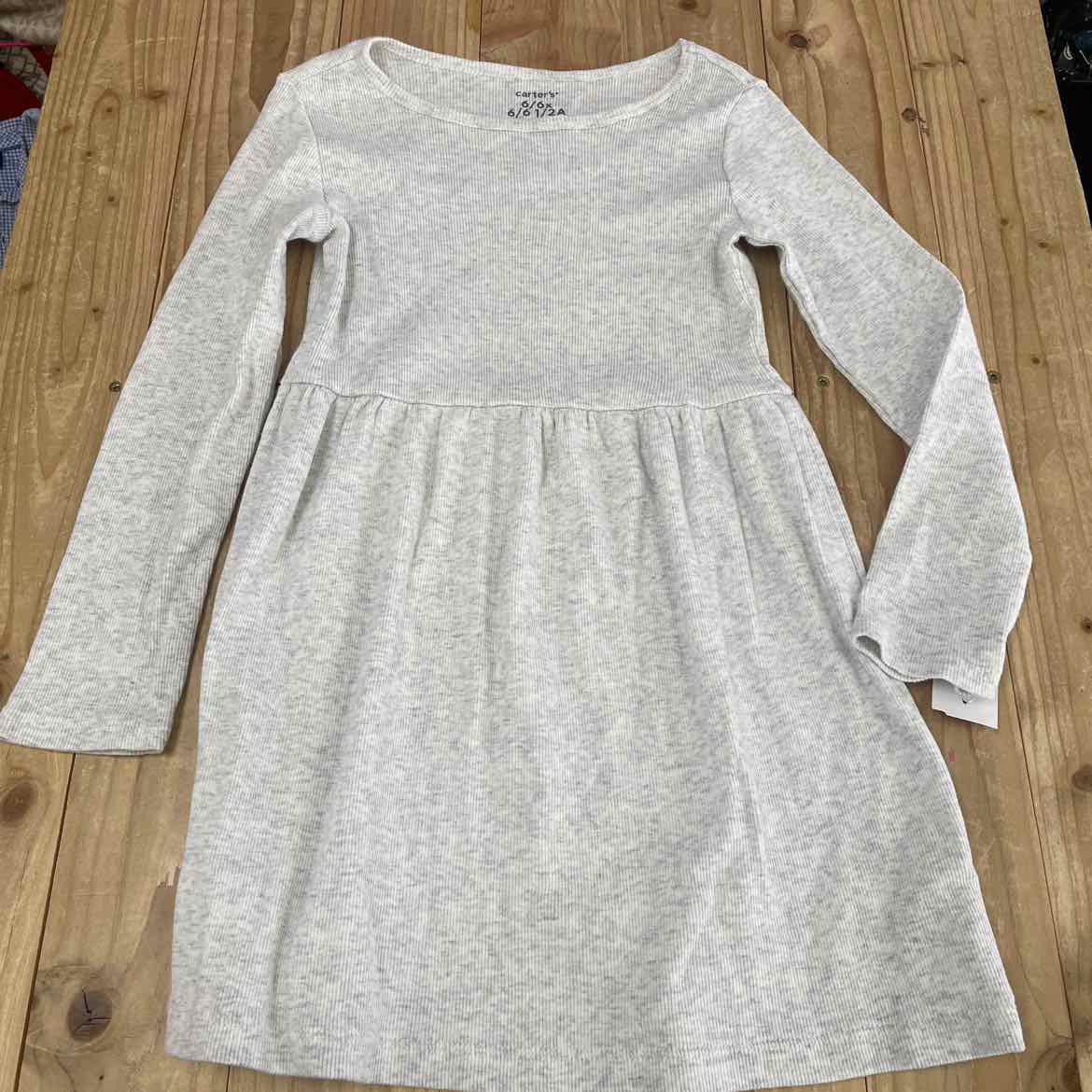 CARTERS GRAY RIBBED DRESS 6