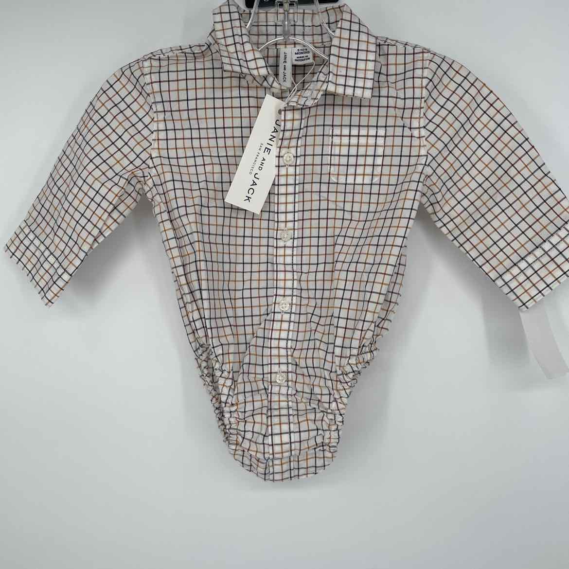 NEW! JANIE AND JACK BUTTON DOWN BODYSUIT 3-6 MOS