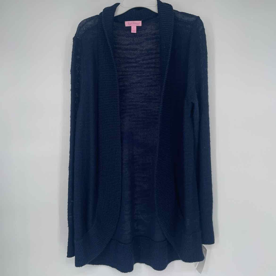 LILLY PULITZER NAVY CARDIGAN L