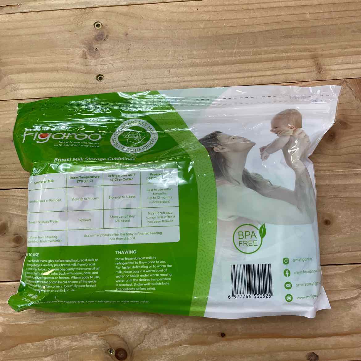NEW! FIGAROO BREAST MILK STORAGE BAGS 100 CT