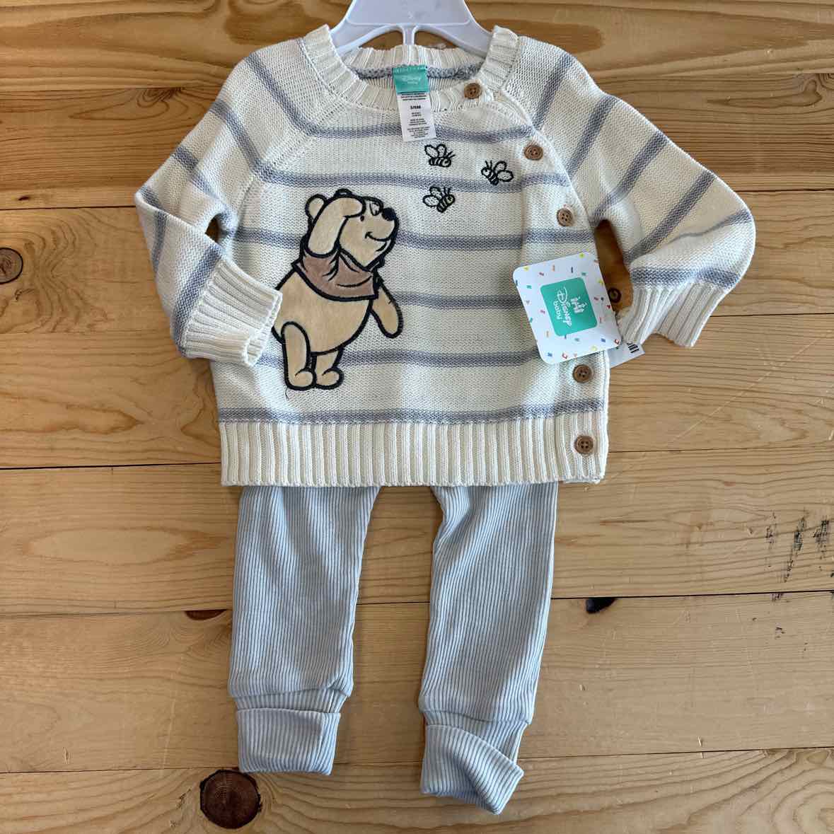 NEW! POOH 2PC OUTFIT 3-6 MOS