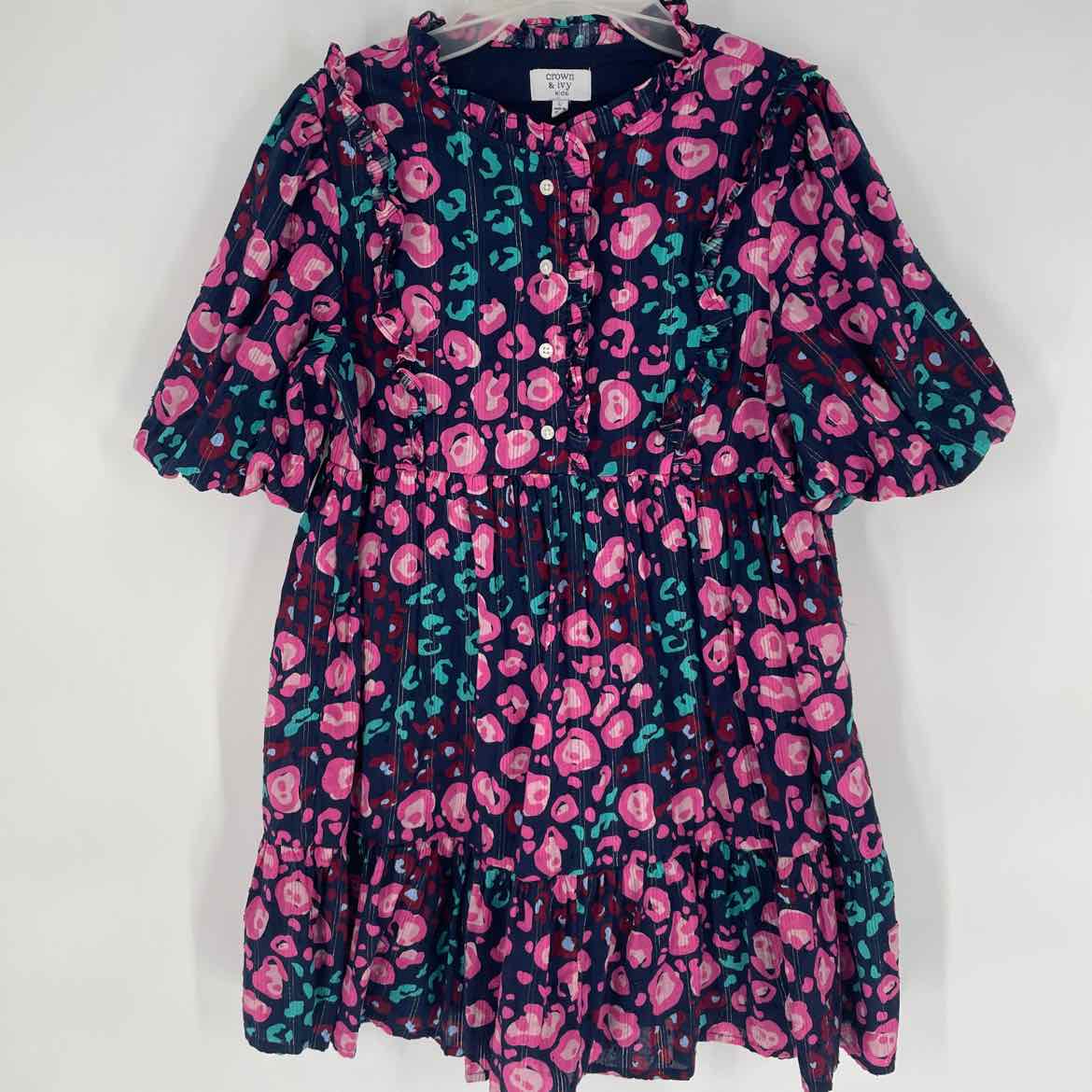 CROWN IVY NAVY FLORAL DRESS L