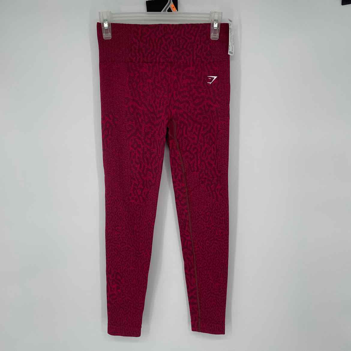 GYMSHARK PINK/BROWN LEGGINGS M