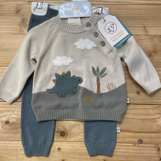 NEW! VIVERANO DINO 2PC 0-3 MOS