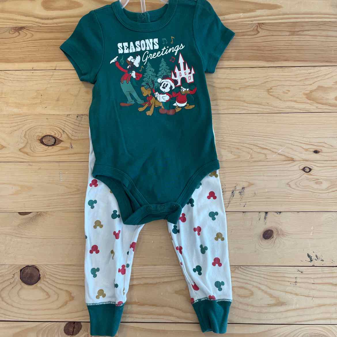 DISNEY CHRISTMAS PAJAMAS 12 MOS