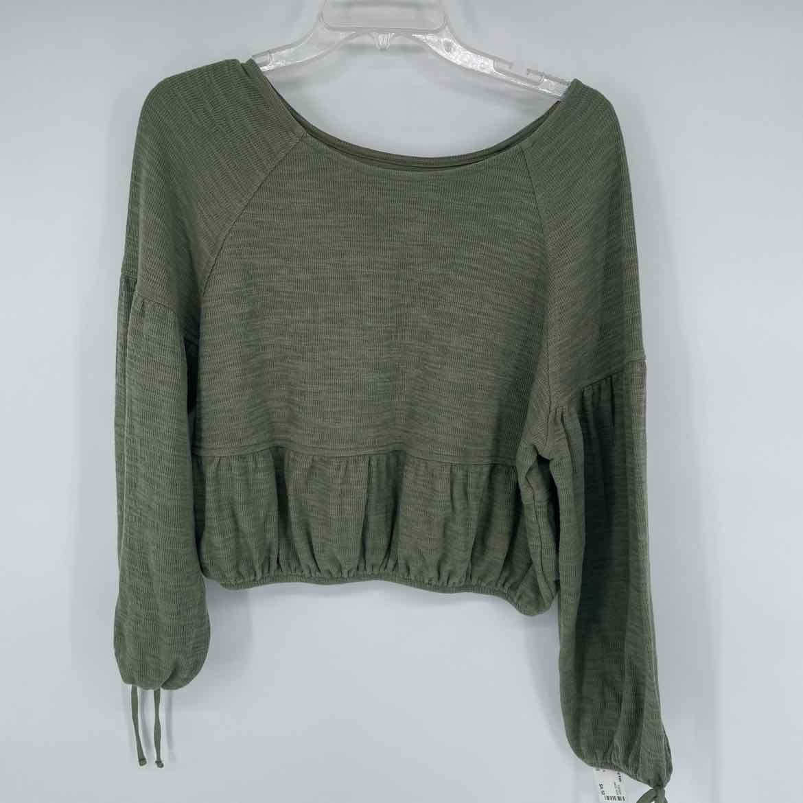 AERIE GREEN TOP S