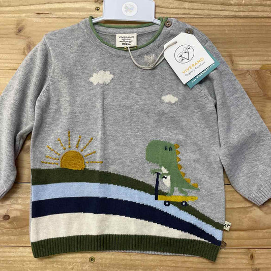 NEW! VIVERANO DINO SWEATER 18-24 MOS