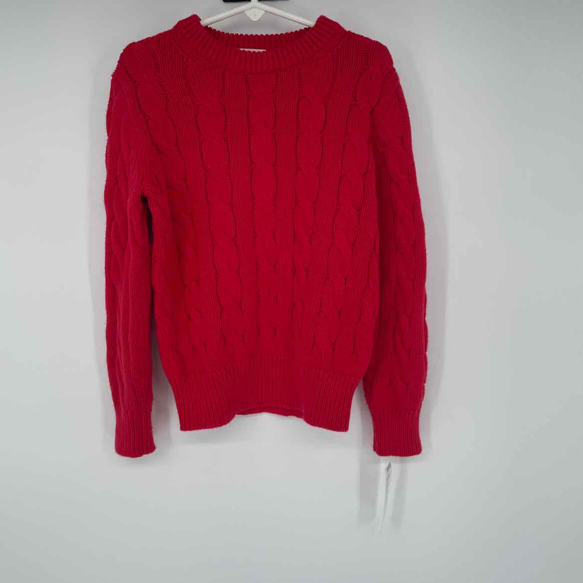 CREWCUTS RED CABLE SWEATER 4