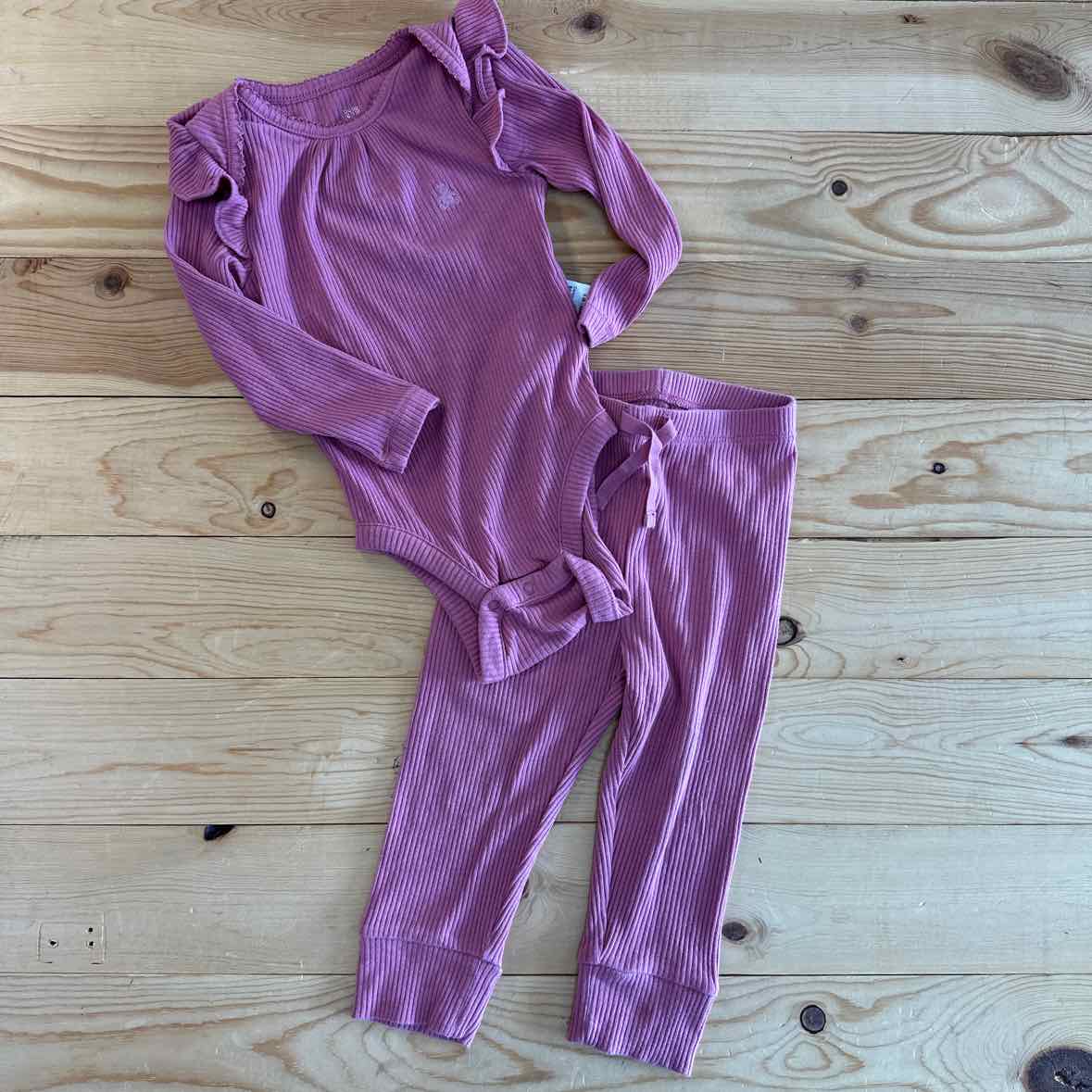 BABY GAP PINK RIBBED OUTFIT 12-18 MOS
