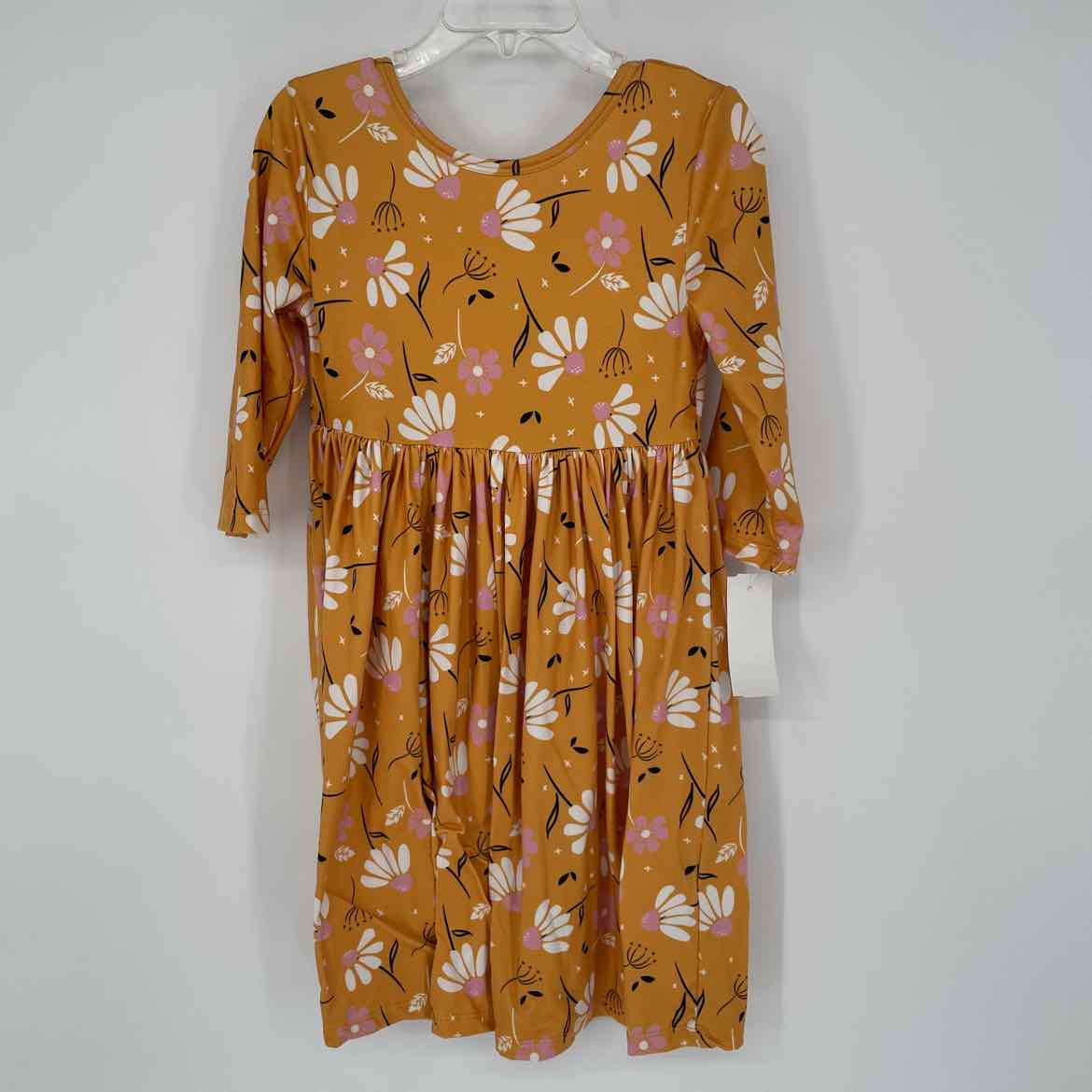 MILA ROSE MUSTARD FLORAL DRESS 5-6