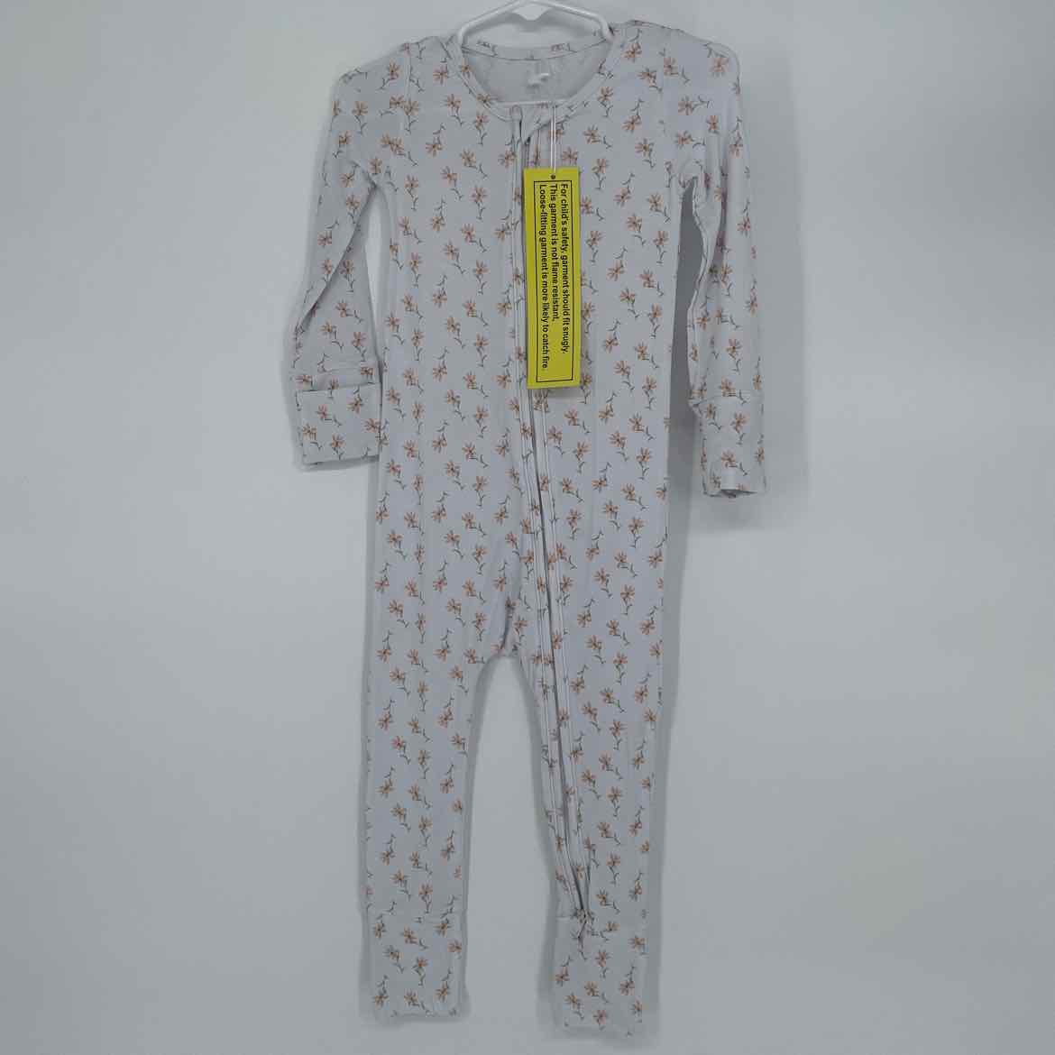 WHITE FLORAL SLEEPER 18-24 MOS