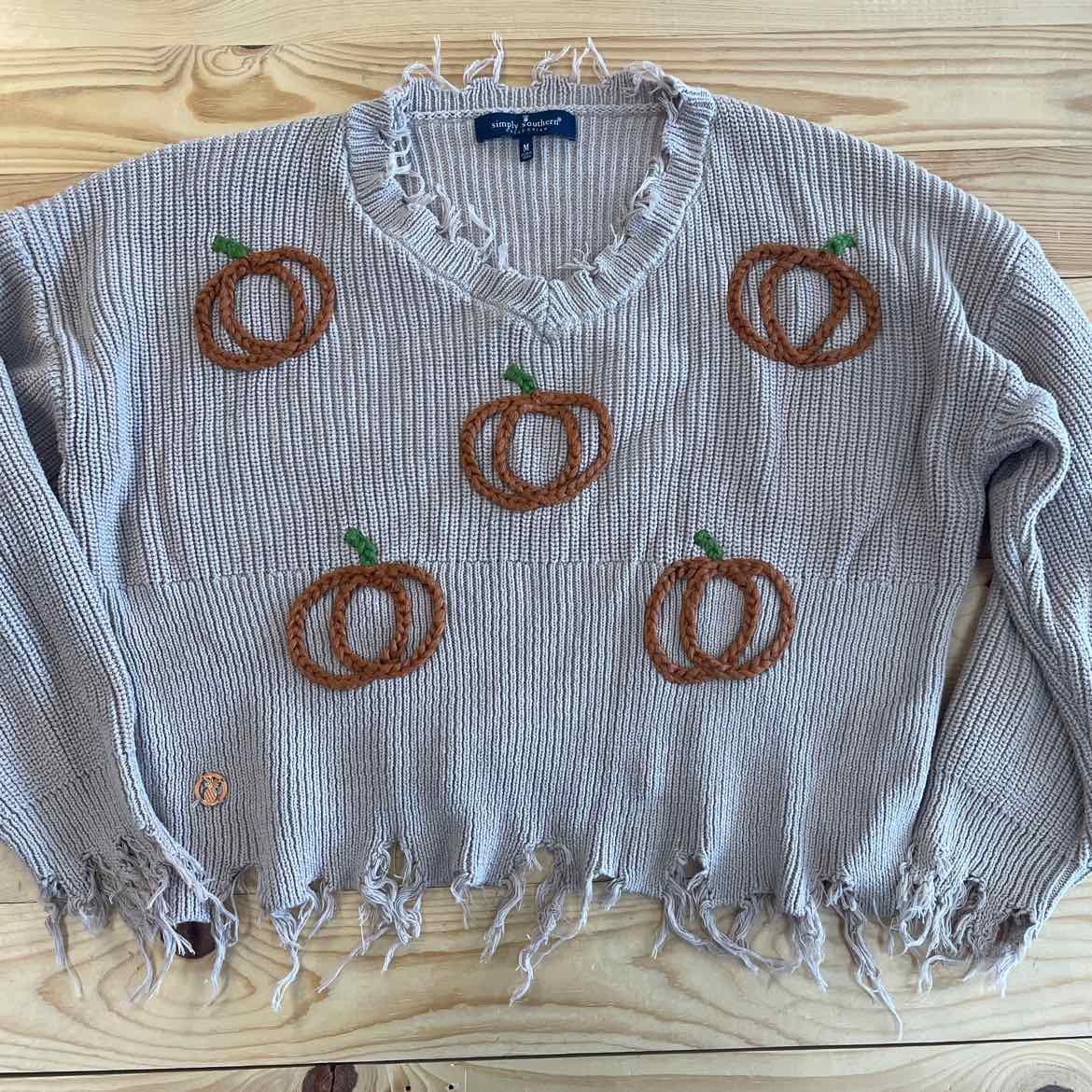 SIMPLY SOUTHERN PUMPKIN SWEATER M