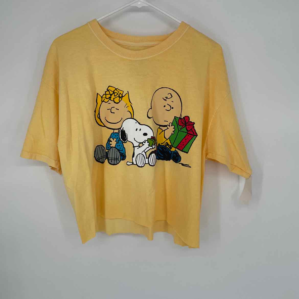 PEANUTS CROPPED SHIRT L WOMENS