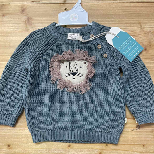 NEW! VIVERANO LION SWEATER 6-12 MOS