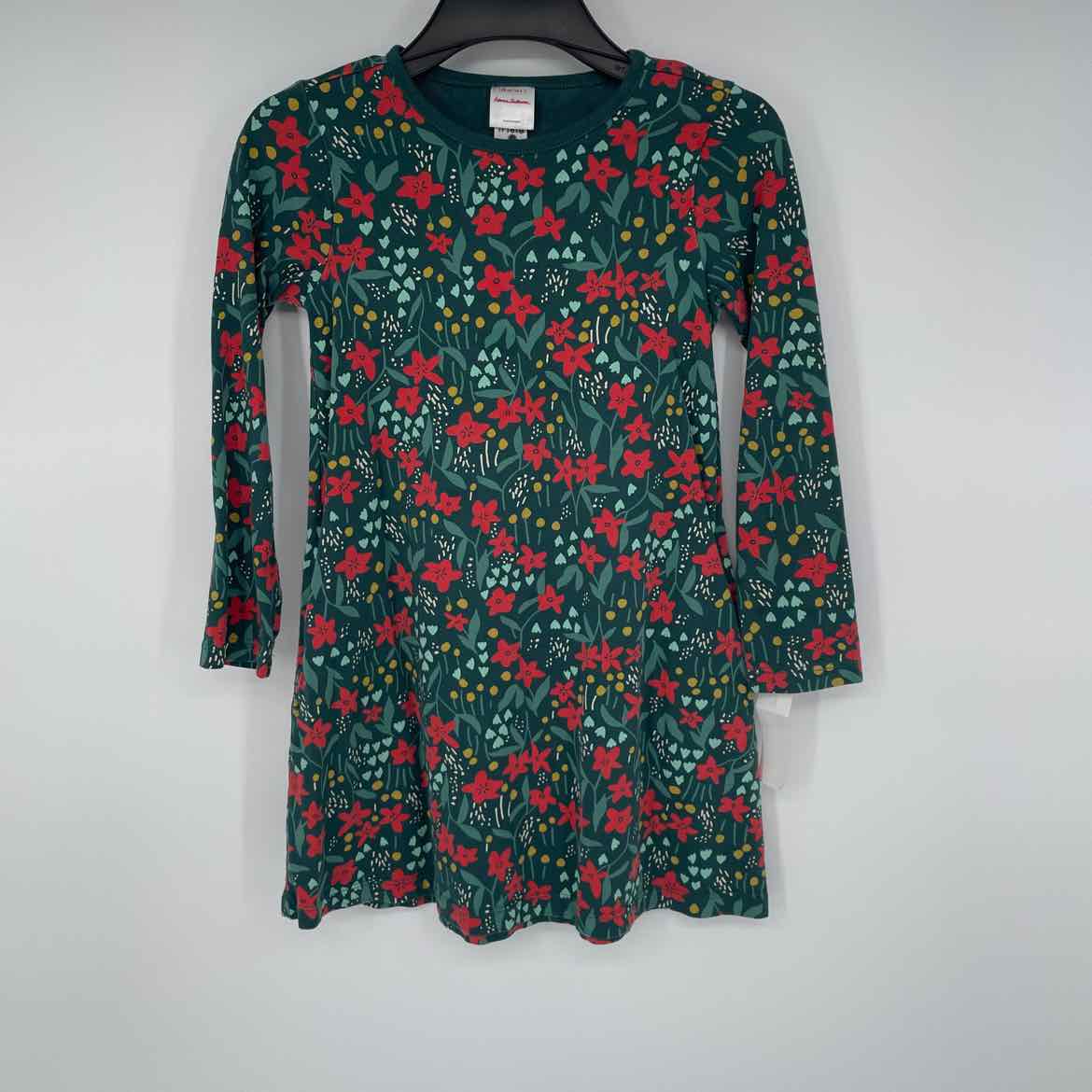 HANNA ANDERSSON GREEN FLORAL DRESS 6