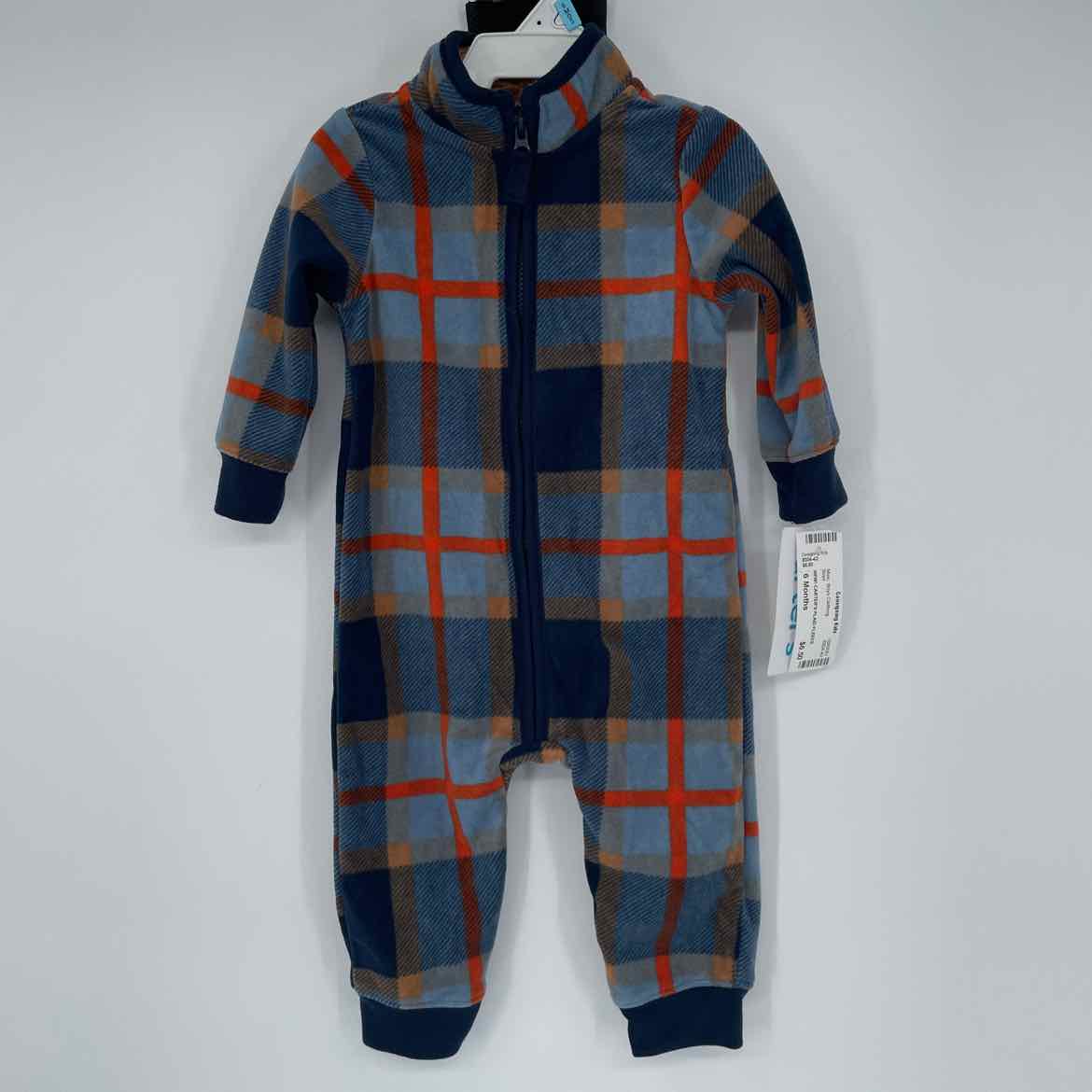 NEW! CARTER'S PLAID FLEECE SLEEPER 6 MOS