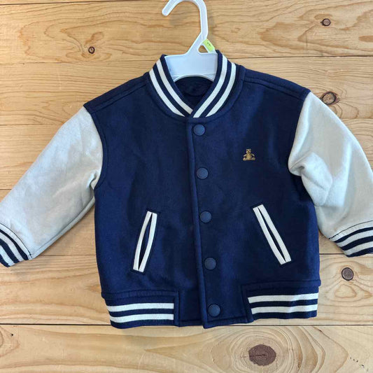 GAP VARSITY JACKET NAVY 6-12 MOS