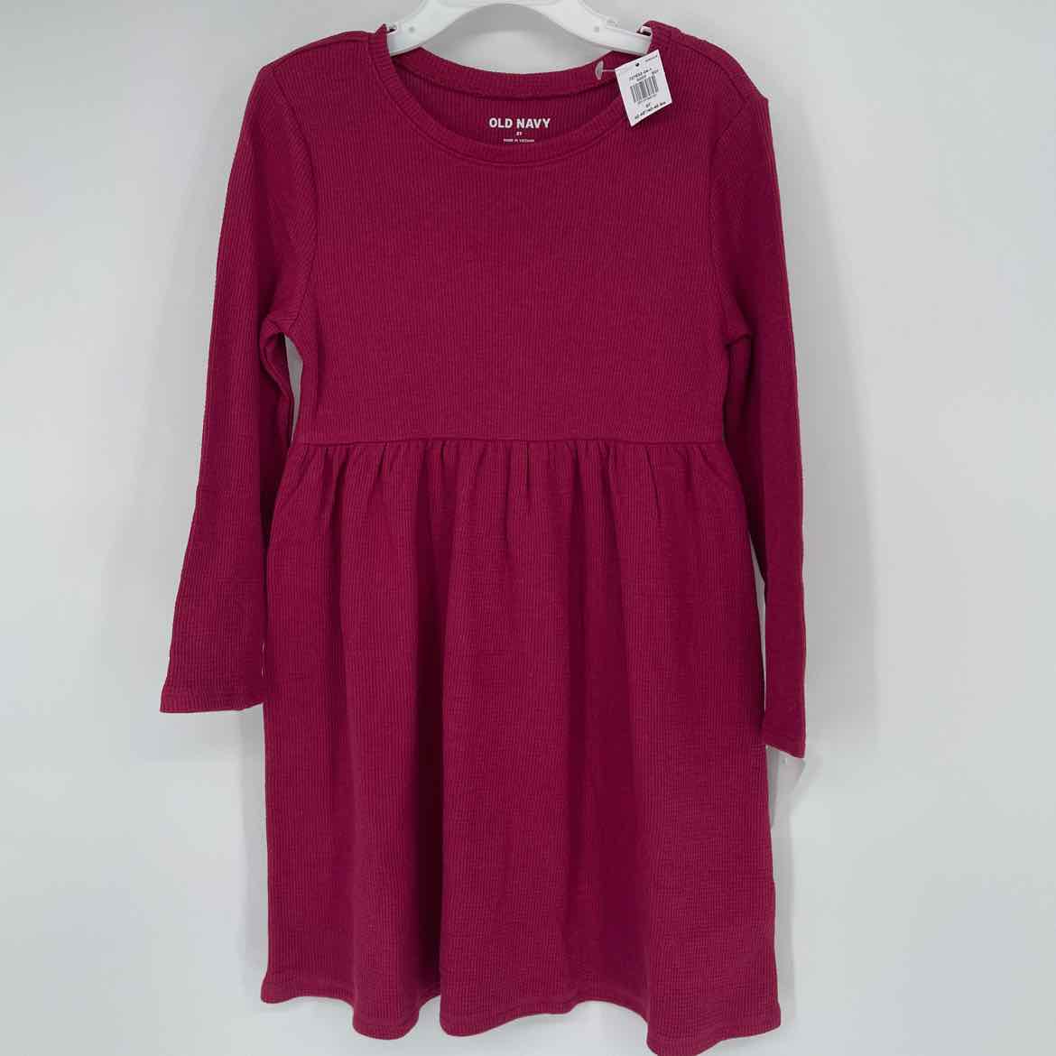 NEW! OLD NAVY WINE WAFFLE DRESS 5T