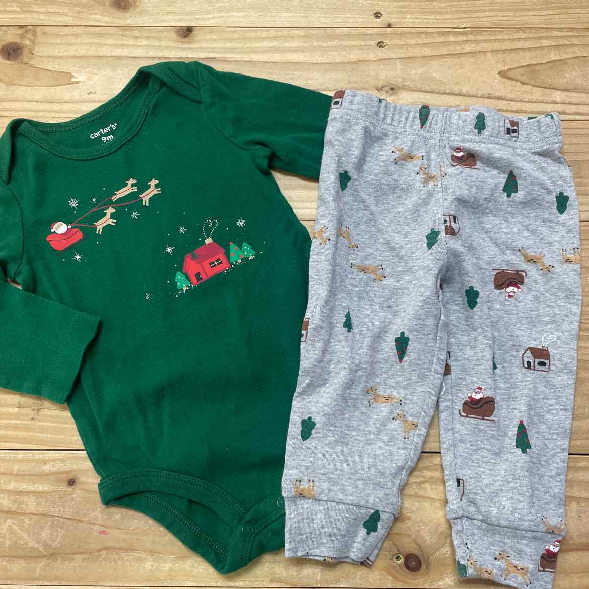 CARTER'S SANTA SET 2PC 9 MOS