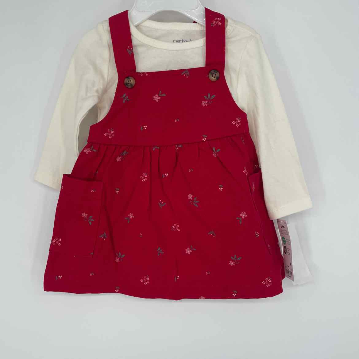 NEW! CARTERS RED/CREAM OUTFIT 3-6 MOS