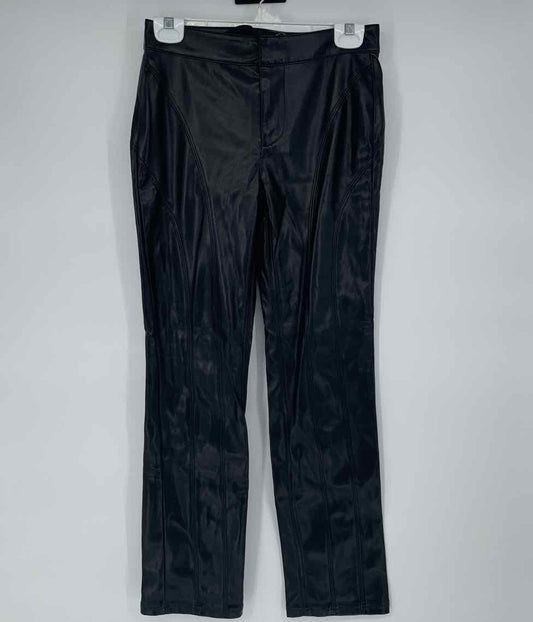 SILENCE NOISE BLACK FAUX LEATHER PANTS 0