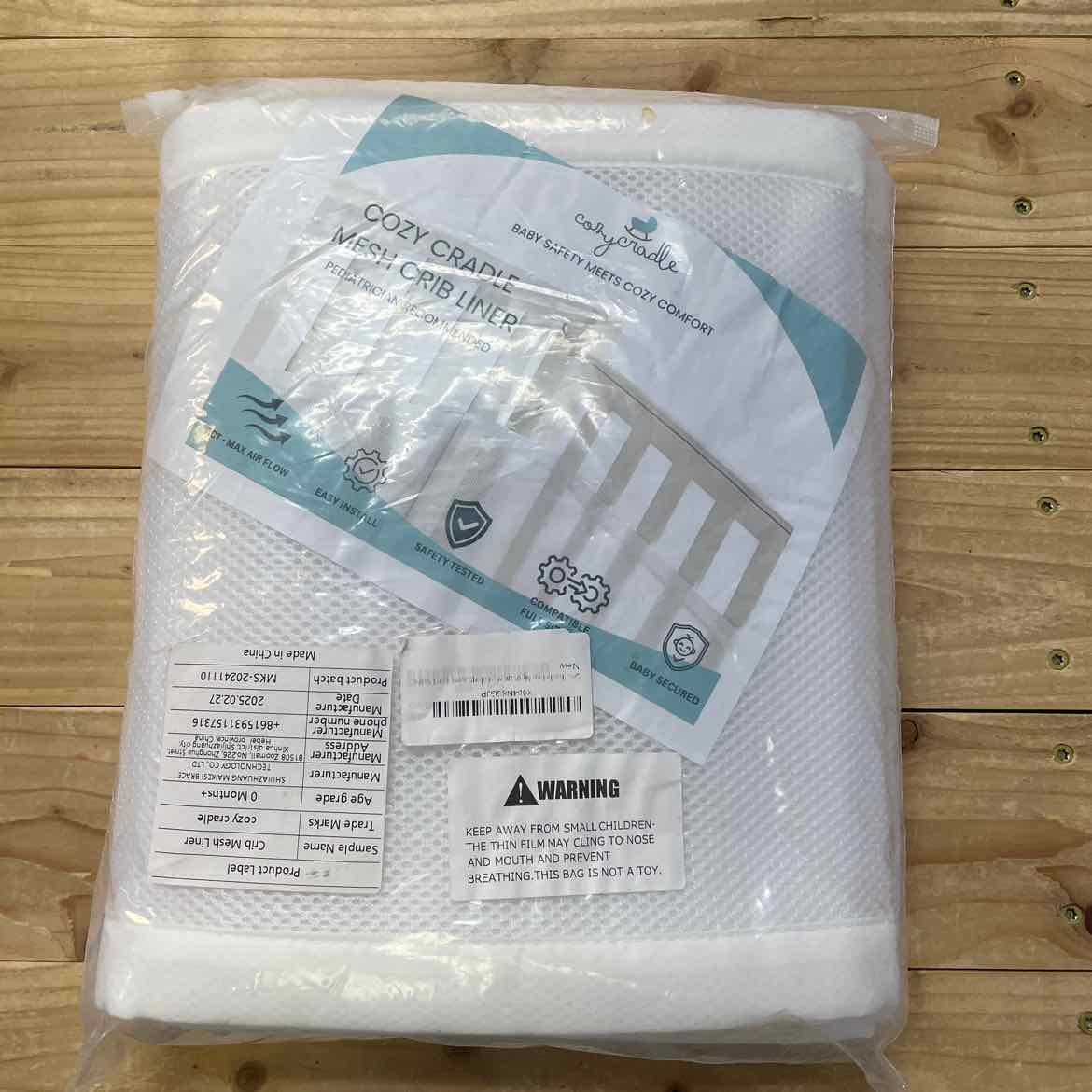 NEW! WHITE MESH CRIB BUMPER