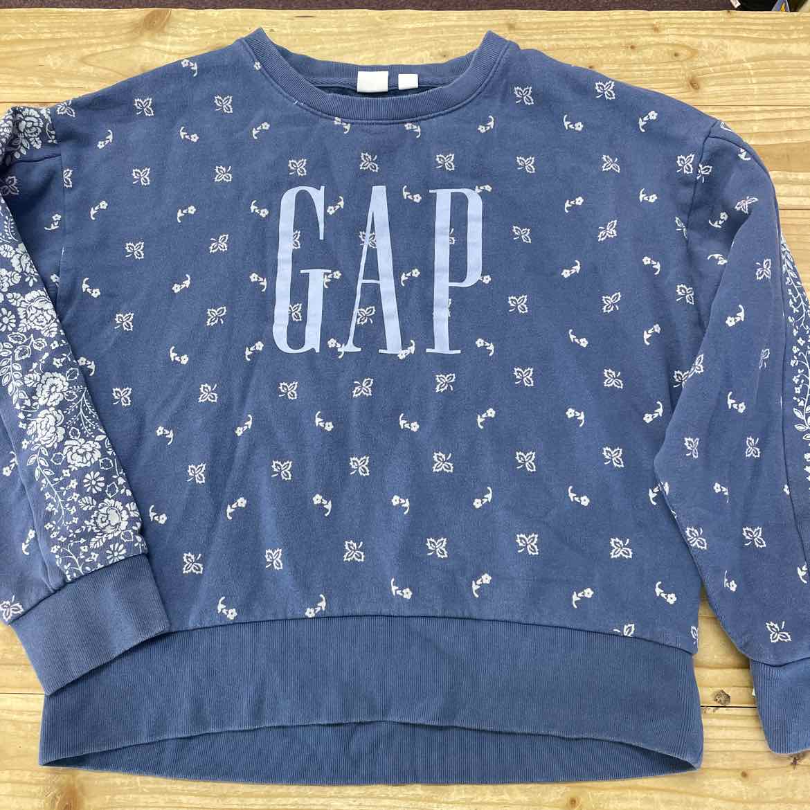 GAP KIDS BLUE FORAL CREWNECK 14-16