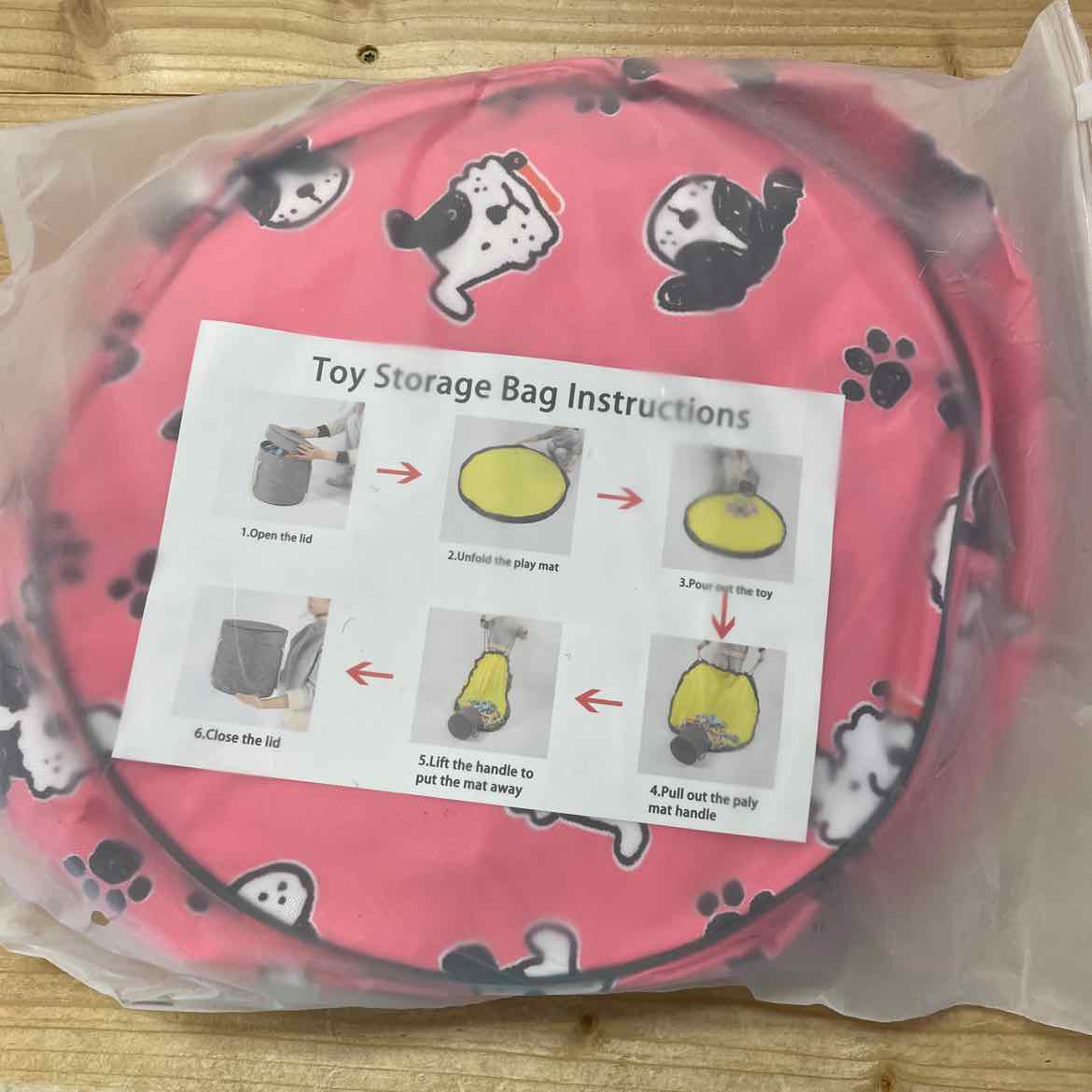 NEW! PINK DOG TOY STORAGE BAG
