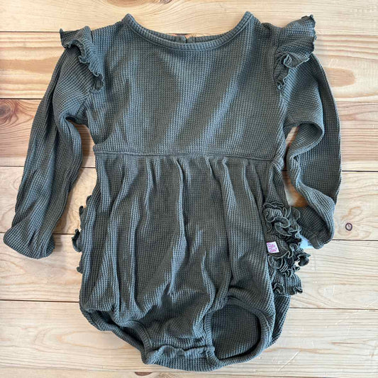 RUFFLE BUTTS OLIVE ROMPER 18-24 MOS