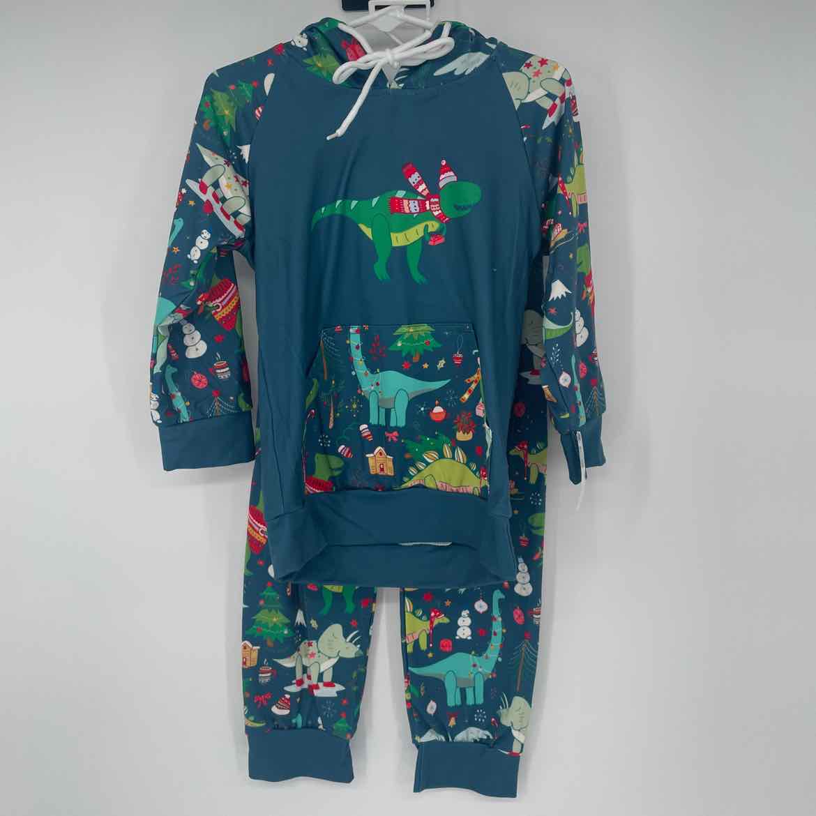 CHRISTMAS DINO HOODIE 4T