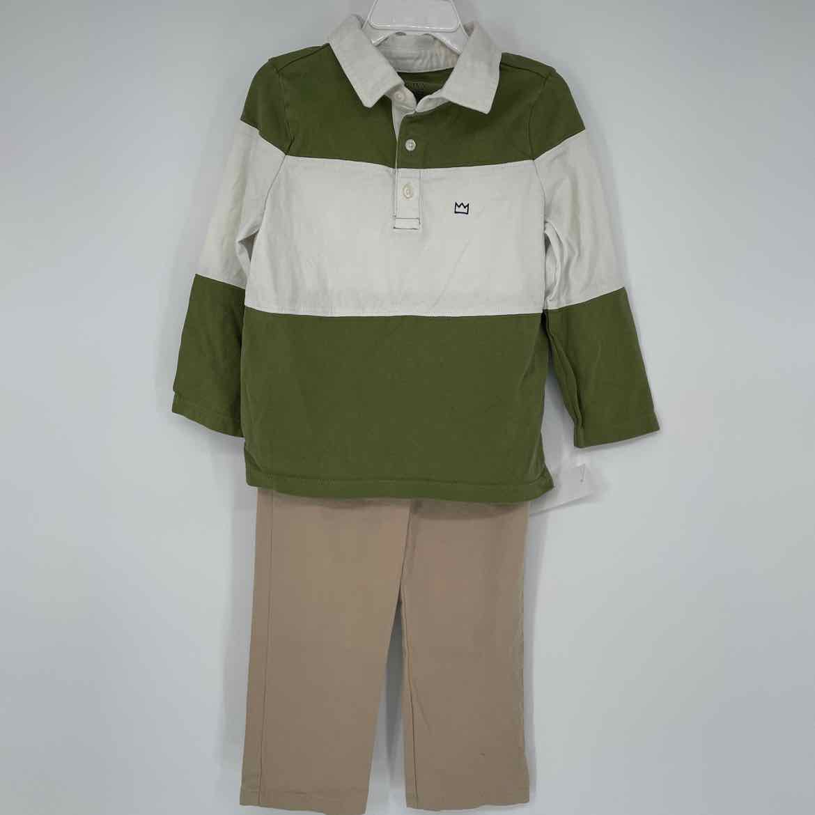 CROWN IVY STRIPED OUTFIT 4T