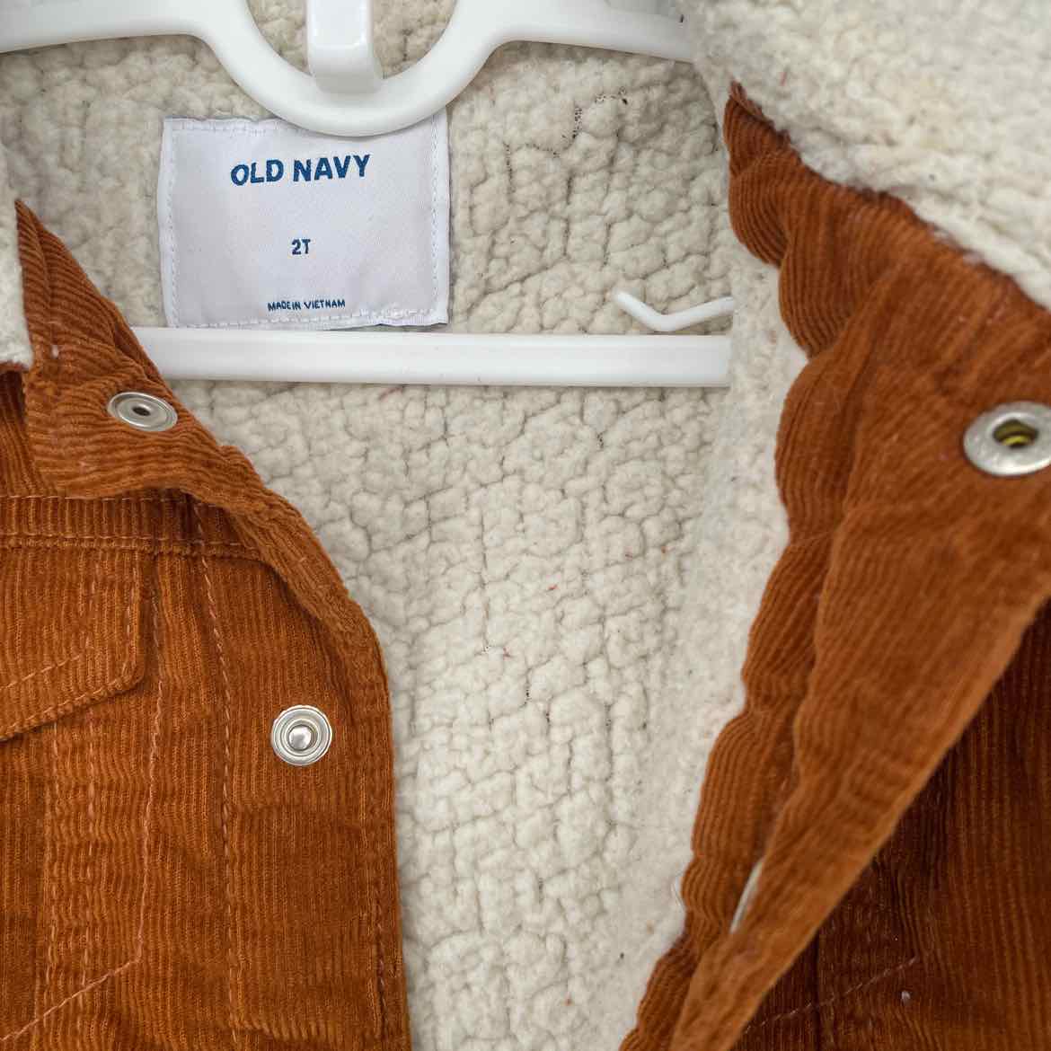 OLD NAVY SHERPA LINED CORD  COAT 2T