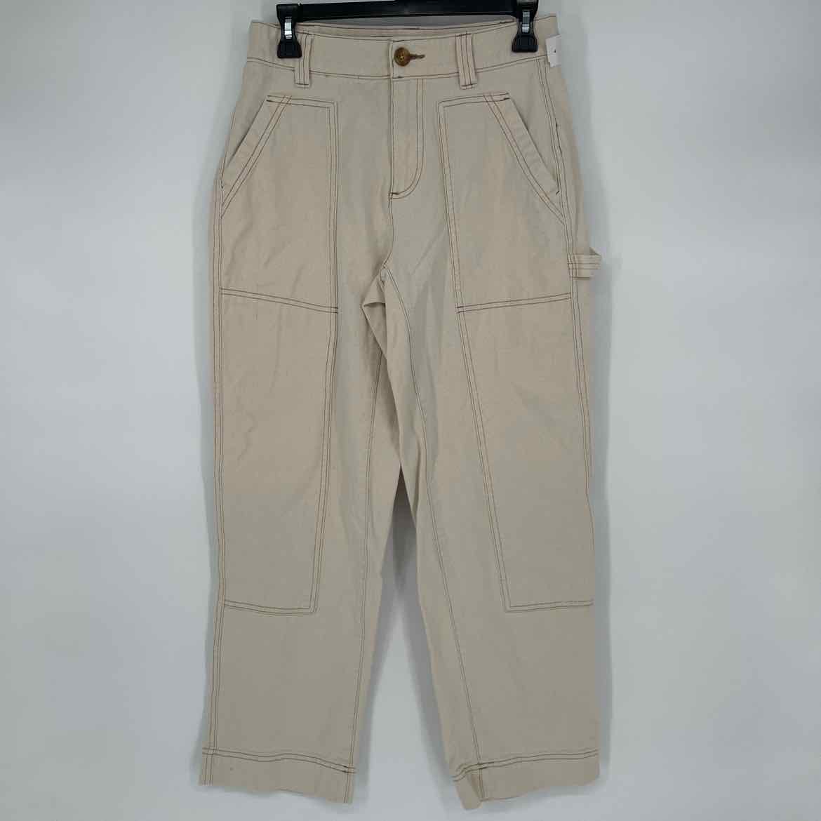 OLD NAVY CREAM HI RISE STRAIGHT JEANS 2
