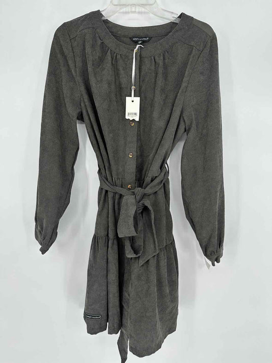 NEW! SIMPLY SOUTHERN GREY CORD DRESS L
