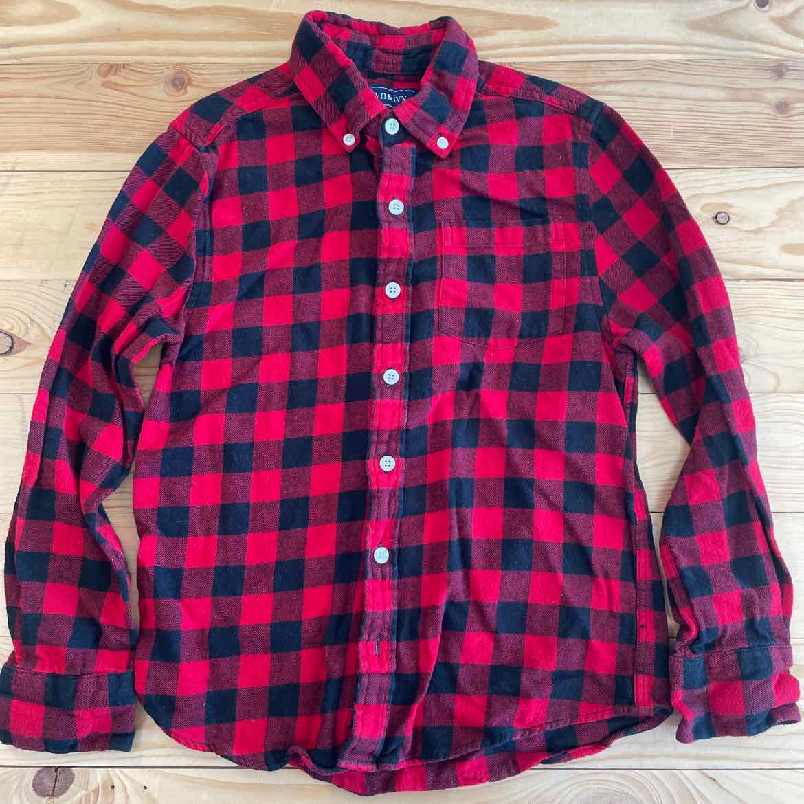 CROWN IVY RED/BLACK FLANNEL SHIRT 8