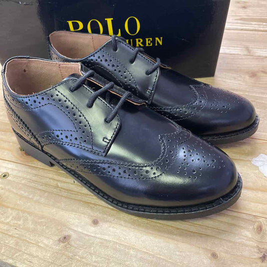 NEW! RALPH LAUREN BLACK SHOES 2 BOYS