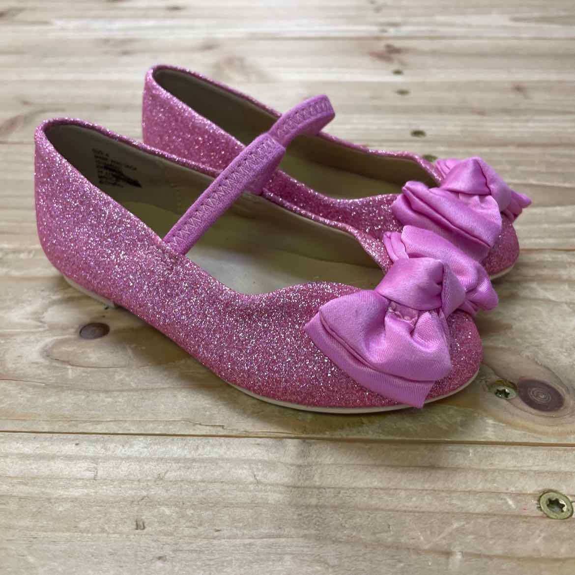 NEW! JANIE JACK X DISNEY PINK GLITTER SHOES 6 TODDLER