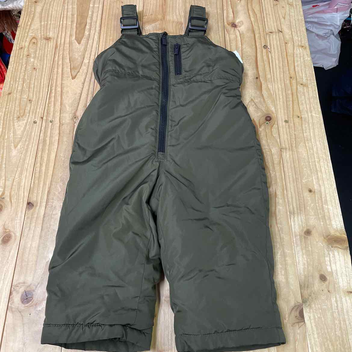 OLD NAVY OLIVE SNOW BIBS 18-24 MOS