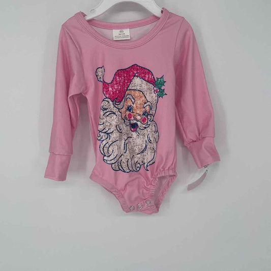 PINK SANTA BUBBLE 0-3 MOS