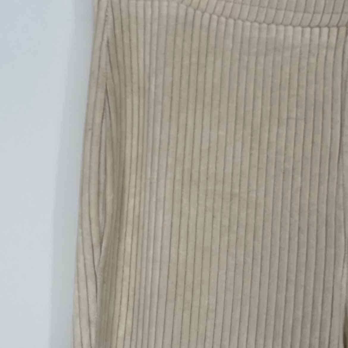 AERIE CREAM RIBBED PANTS